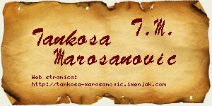 Tankosa Marošanović vizit kartica